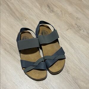 Plakton Women's Strappy Leather Cork Sandals Made in Spain 39